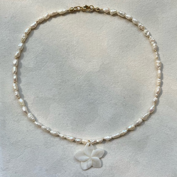 Freshwater Pearl Floral Necklace - Picture 1 of 5